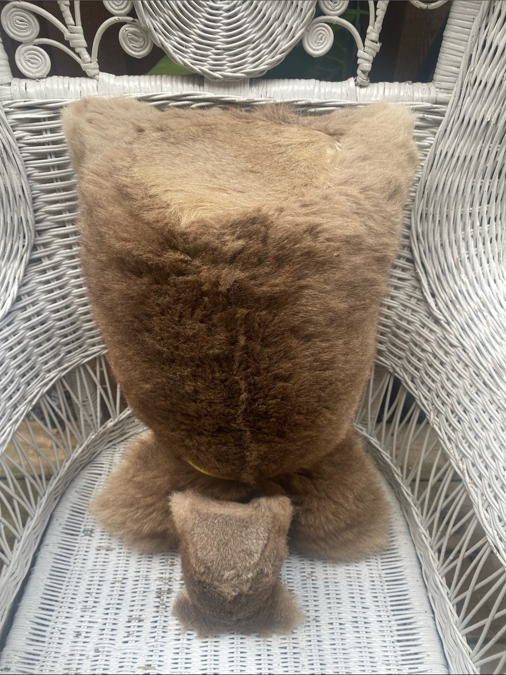 Vintage Plush Brown Koala Stuffed Animal Toy with Yellow Bow and Joey Koala - Picture 5 of 16